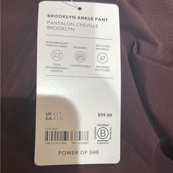 Athleta Brooklyn Ankle Pant // Spiced Cabernet - Picture 7 of 7